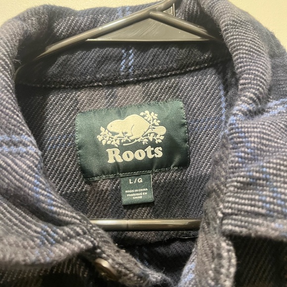 Roots Men's Dark Checkered Shirt Jacket - Picture 2 of 2